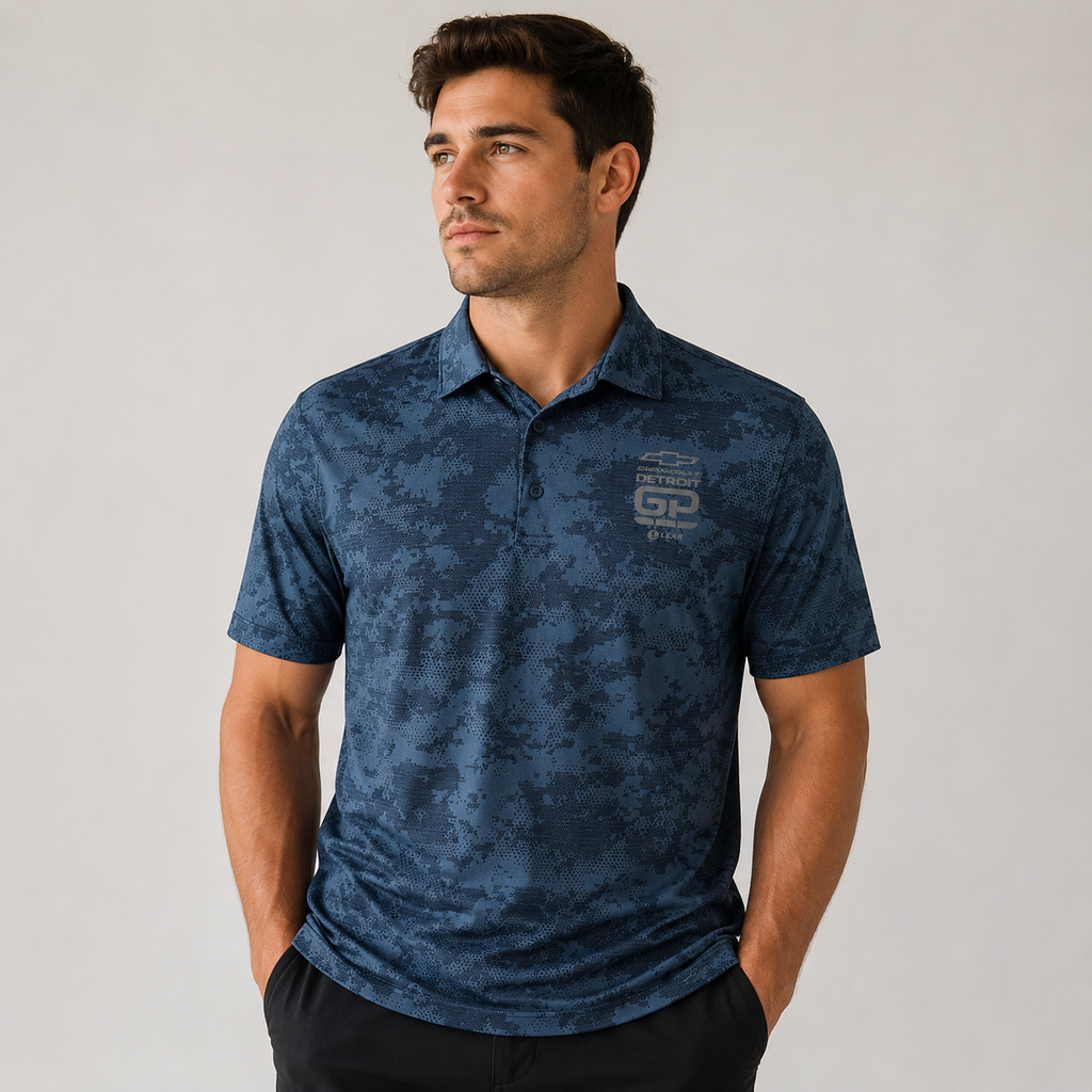 Detroit GP Paragon Blue Performance Polo