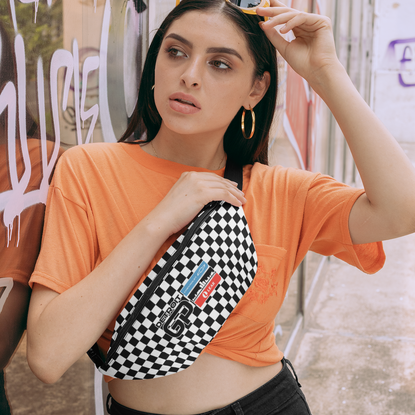 Detroit GP Checkered Fanny Pack